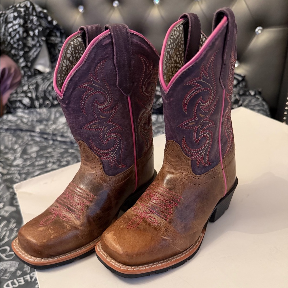 DAN POST GIRLS' MAJESTY WESTERN BOOTS - SQUARE TOE
